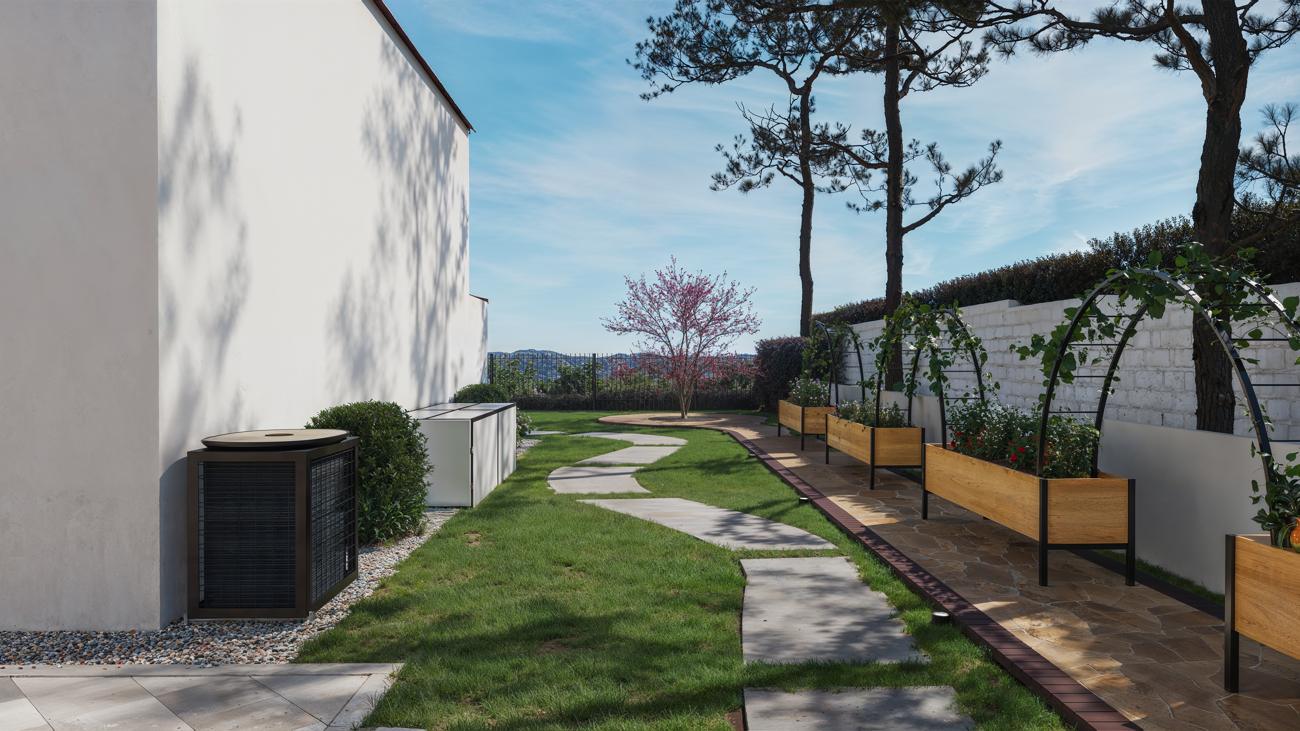 LANDSCAPE DESIGNS — hillside garden 3D rendering